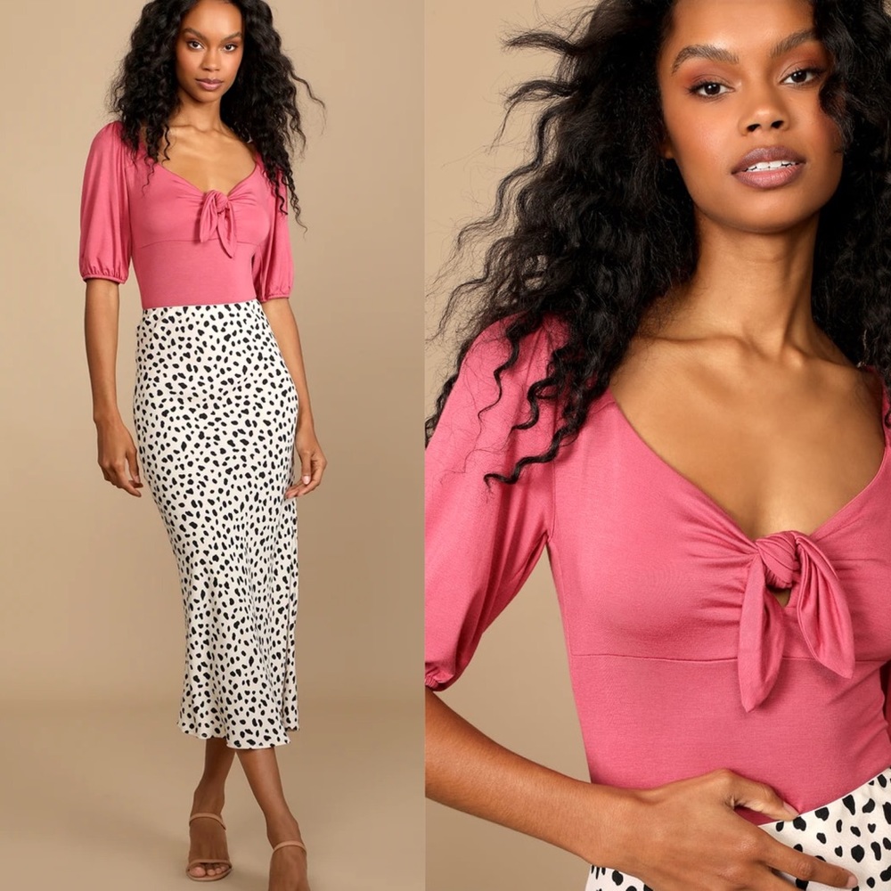 NWT Lulu’s Pink Toe Front Bodysuit